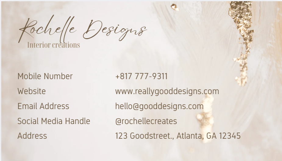 Business Card Design 1